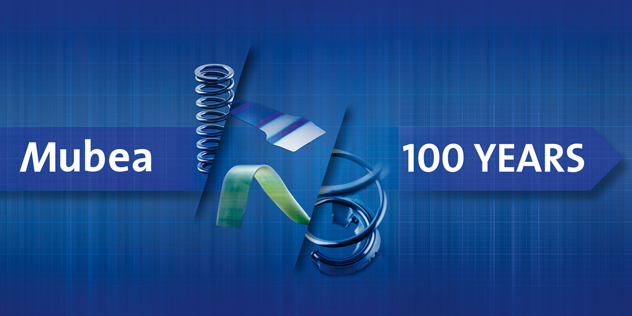 100-Jahre Mubea das Jubiläum, visuell unterstützt von DBMUD