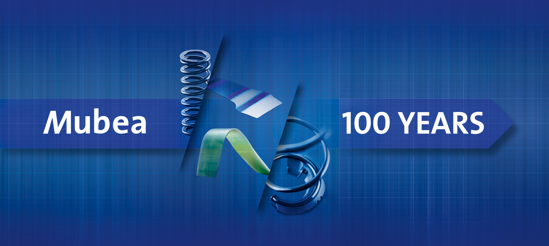 100Jahre Mubea das Jubiläum, visuell unterstützt von DBMUD